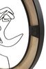 Ulteriore dettaglio di Orologio da parete 60cm con bordo legno e bacio in metallo nero  40631