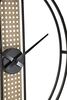 Ulteriore dettaglio di Orologio da parete nero con parte centrale decoro graticcio 60cm  40630