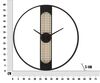 Orologio da parete nero con parte centrale decoro graticcio 60cm  40630 - foto 5