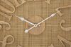 Particolare di Orologio da muro 60cm design rattan interno trama grezza  40624