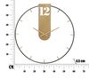 Immagine aggiuntiva di Orologio parete in metallo design semplice 60cm fascia gold  40634