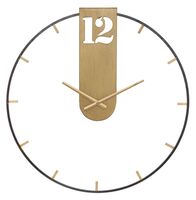 Orologio parete in metallo design semplice 60cm fascia gold  40634