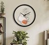 Orologio da parete 40cm bordo nero moderno fiore stilizzato 40cm  40628 - foto 4