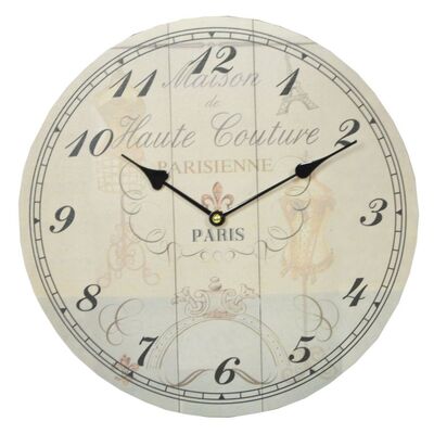 Orologio parete grande 58cm crema Paris 33211 COLORI E LUCI