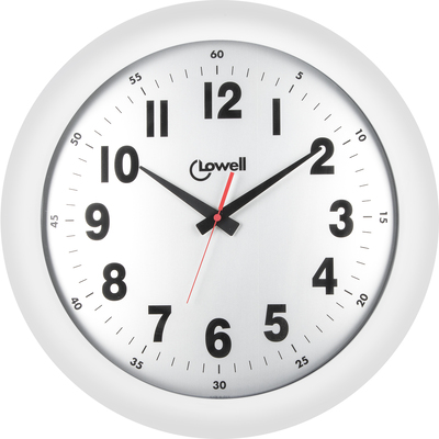 Orologio da muro 55cm numeri grandi bordo bianco interno grigio 06000LB LOWELL