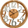 Particolare Orologio da parete grande scheletrato in legno con inserti in metallo d. 50cm