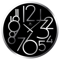 Orologio da parete nero rotondo in vetro con numeri a specchio 38cm 14892N LOWELL