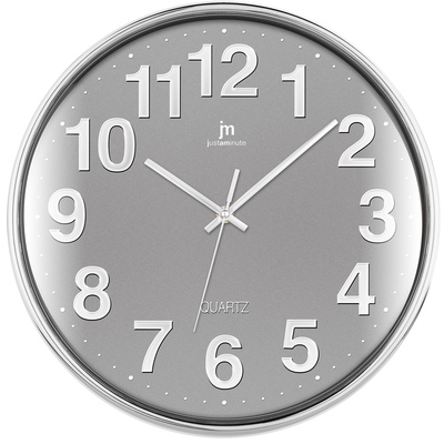 Orologio silenzioso sfondo grigio 35cm 00816G LOWELL