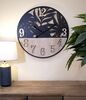 Orologio moderno contrasto legno e metallo nero 60cm  42418 - foto 4