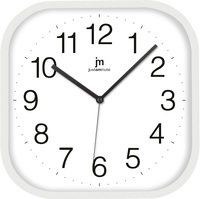 Orologio parete quadrato silenzioso cornice bianca facile da abbinare  45124