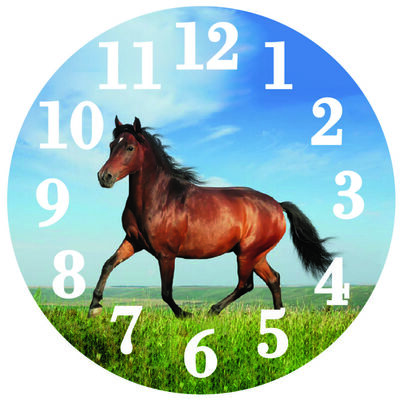 Orologio parete cavallo marrone 30cm 33222 COLORI E LUCI