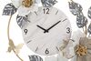 Ulteriore dettaglio di Orologio da parete con decoro di fiori oro grigio e bianco 64x64cm  41111