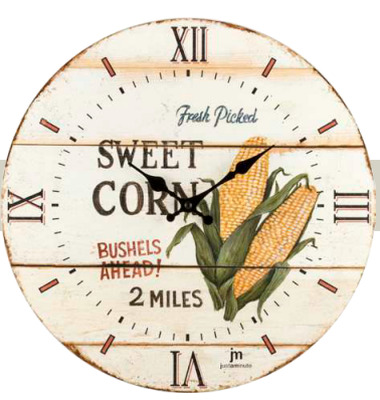 Orologio da parete stampa pannocchia mais 33,5cm 21493 LOWELL
