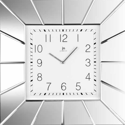 Orologio parete moderno argento 50x50cm cornice specchio 14900 COLORI E LUCI