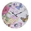 Orologio con farfalla azzurra e gialla 34cm  41966