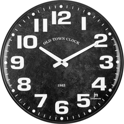 Orologio parete sfondo texturizzato nero 42cm  42714