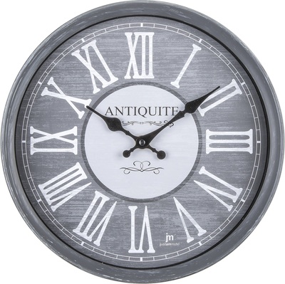 Orologio parete effeto anticato grigio diametro 28 cm 00887TG LOWELL