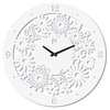 Orologio da parete pizzo di fiori in metallo bianco 50cm 14984B LOWELL