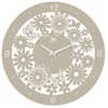 Orologio da parete intaglio di fiori in metallo tortora 50cm 14984T LOWELL