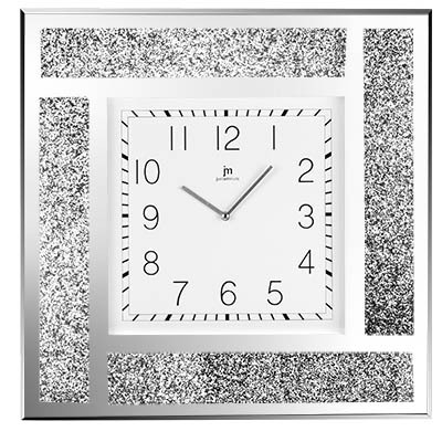 Orologio parete moderno 50x50 specchio brilla 14901 COLORI E LUCI