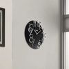 Orologio parete nero rotondo numeri cromati in rilievo 32cm 14536N LOWELL