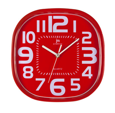 Orologio parete rosso moderno 00800R LOWELL