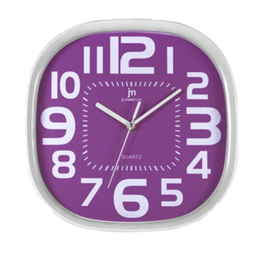 Orologio parete moderno viola quadrato 00800V LOWELL