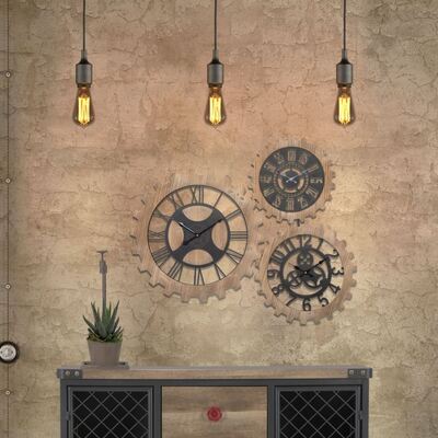 Orologio particolare design industriale con 3 ingranaggi 93x74  40528