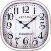 Seconda foto Orologio parete quadrato shabby avorio effetto vintage anticato marrone 28cm