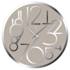 Orologio da parete moderno in vetro tortora numeri a specchio 38cm 14892T LOWELL