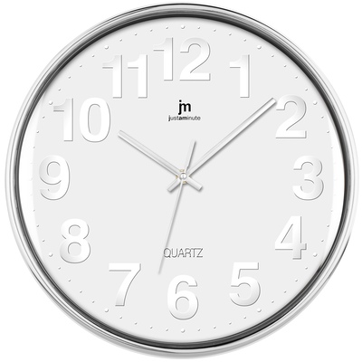 Orologio parete 35cm bianco silenzioso 00816B LOWELL