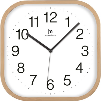 Orologio silenzioso moderno cornice quadrata effetto legno 30cm  45127