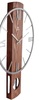 Foto di lato Orologio a pendolo moderno design in legno e metallo 40x61cm