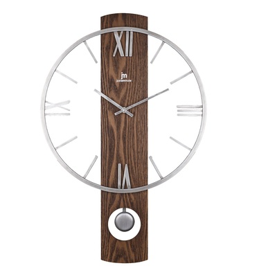 Orologio a pendolo moderno design in legno e metallo 40x61cm 21543 LOWELL