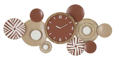 Orologio da muro incastonato in quadro decorazione etnica 127,6x61  41114