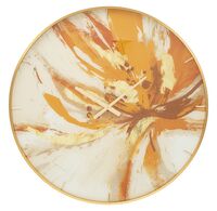 Grande orologio a quadro da parete 80cm decoro fiore giallo  40941