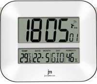 Orologio radiocontrollato parete-tavolo bianco 24x27cm JD9902 LOWELL