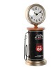 Orologio tavolo distributore benzina alto 35cm in metallo nero vintage  42579