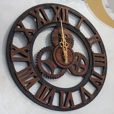 Orologio a parete con ingranaggi bronzato 43cm 21458 LOWELL