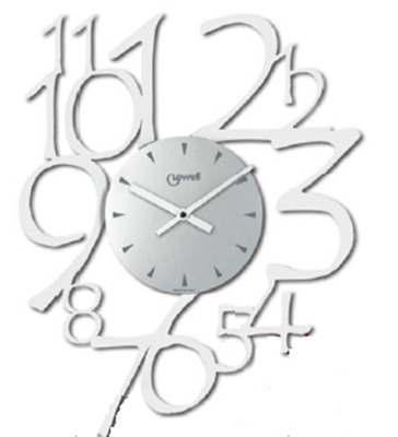 Orologio da muro bianco design in metallo 05829 LOWELL