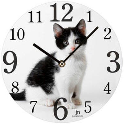 Orologio parete gattino bianco seduto 14844 LOWELL