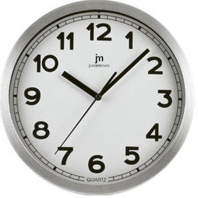 Orologio parete 30cm bianco cornice alluminio 5192 LOWELL