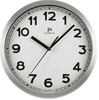 Orologio parete 30cm bianco cornice alluminio 5192 LOWELL