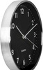 Immagine aggiuntiva di Orologio parete quadrante nero silenzioso cornice alluminio satinato 30cm  43
