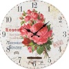 Orologio parete rotondo piccolo con mazzo di rose rosse 33,5cm 21533 LOWELL