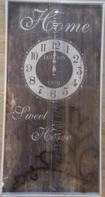 Orologio parete shabby 30x60 decoro metallo 33647 COLORI E LUCI