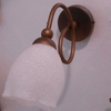 Applique bronzo-ramata con vetro