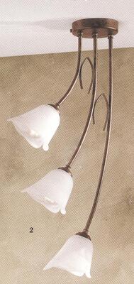 Lampadario classico a soffitto 3 luci bronzato per ingresso o camera 91/S3 OUTLET LUCI