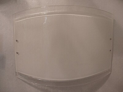 Plafoniera grande 40x60 cm 4 luci E27 luminosa vetro bordi trasparenti ANNAP/G 280 OUTLET LUCI