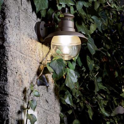 Applique esterno lampara grande vetro trasparente 42185 CALIPSO 590/27 LUCI ESTERNO
